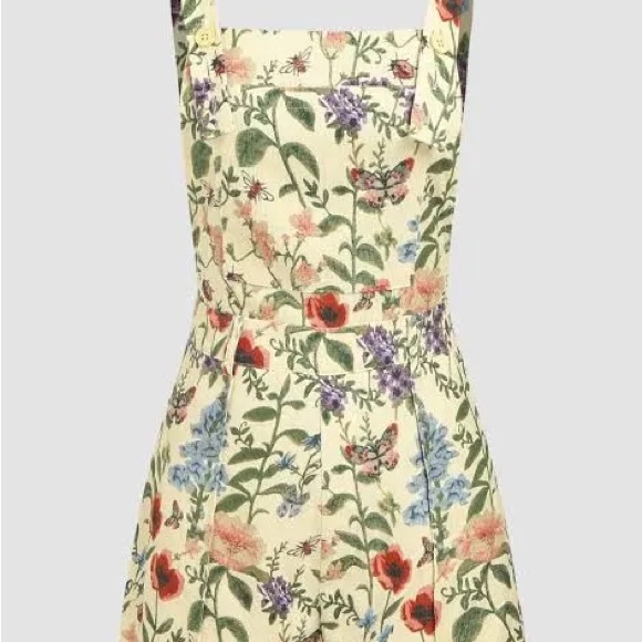 Cider Floral Print Corduroy Overall Romper Shorts | XL - Picture 4 of 4